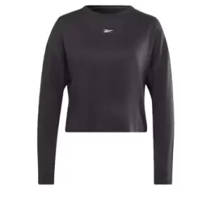 Image of Reebok ACTIVCHILL+COTTON Long-Sleeve Top Womens - Black