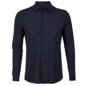 Image of NEOBLU Mens Balthazar Jersey Long-Sleeved Shirt (S) (Night Blue)