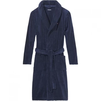 Image of Tommy Bodywear Icon bathrobe - Navy Blazer-Pt