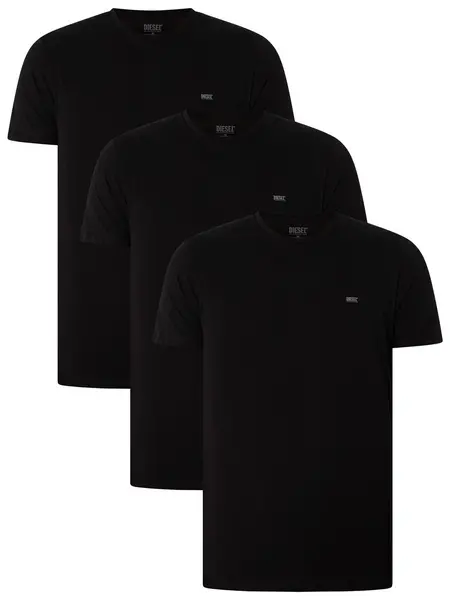 Image of Diesel 3 Pack Lounge Jake T-Shirts Black L
