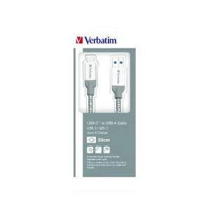Image of Verbatim USB-C to USB-A Cable Charger 30cm Transfer speeds of up to