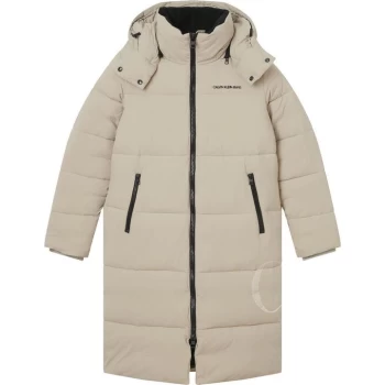 Image of Calvin Klein Jeans Calvin Klein Side Logo Long-line Jacket - CROCKERY