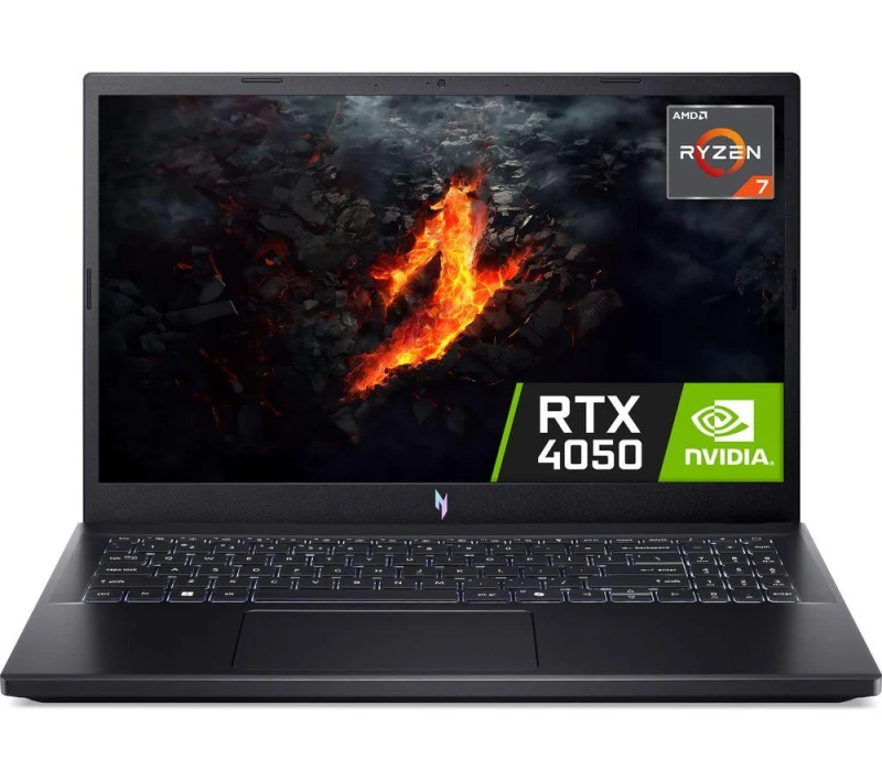 Image of Acer Nitro V15 15.6" Gaming Laptop - AMD Ryzen 7, RTX 4050, 512GB SSD, Black 4711474020284