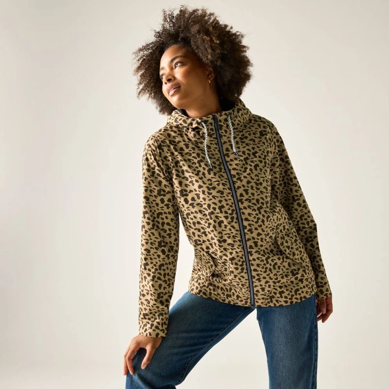 Image of Regatta Womens Bayletta Hooded Waterproof Jacket in Tan Size: 18 Tan Female 18