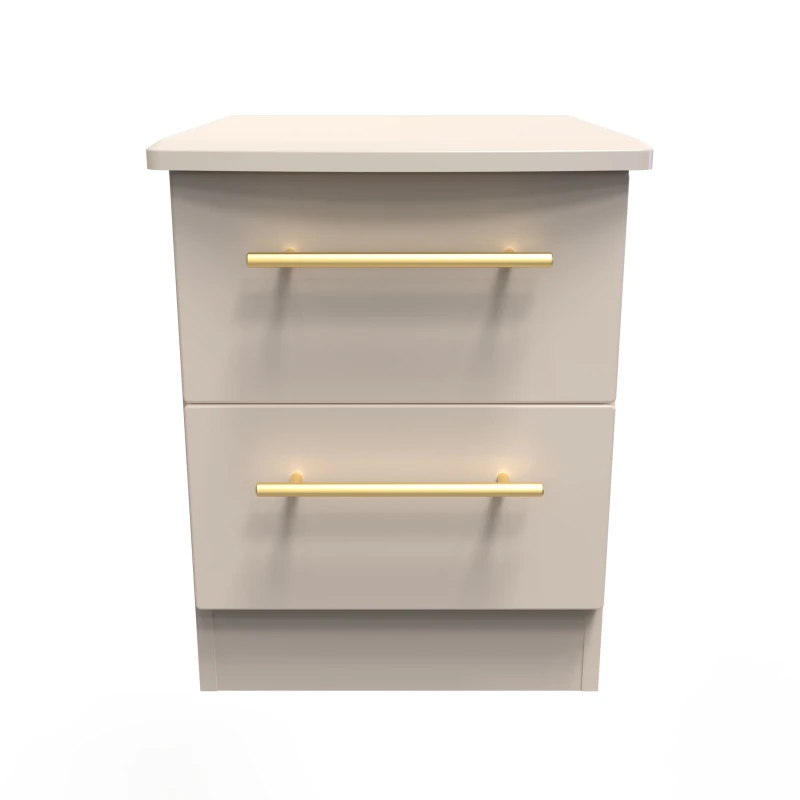 Image of Ready Assembled 2 U Helmsley 2 Drawer Bedside Cab(Ready Assembled) Stone