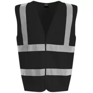 Image of PRO RTX Unisex Adult Sleeveless Hi-Vis Vest (M) (Black) - Black