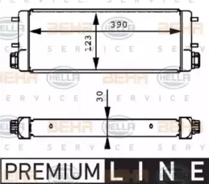 Image of x1 Behr Heat Exchanger 8MO376725-431 Genuine replacement part for Car Made in DE