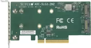 Image of Supermicro AOC-SLG3-2M2 interface cards/adapter Internal M.2