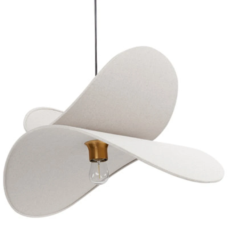 Image of Beliani Pendant Lamp Mascota Linen Light Grey