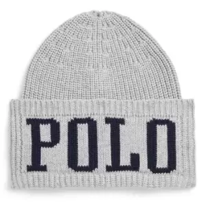 Image of Polo Ralph Lauren Polo Ralph Lauren Large Logo Beanie Junior Boys - Grey