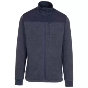 Image of Trespass Mens Farlowton Fleece Jacket (S) (Navy/Grey Melange)