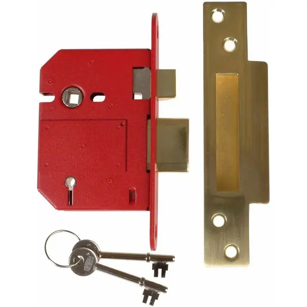 Image of TBC TBC - StrongBOLT 2200S bs 5 Lever Mortice Sashlock Satin Brass 81mm Box UNNJ2200SP30 J2200S-PL-3.0