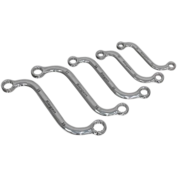 Image of Siegen 5 Piece S Type Ring Spanner Set Metric