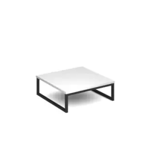 Image of Nera square coffee table 700mm x 700mm with Black frame - white