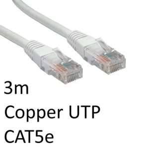 Image of RJ45 (M) to RJ45 (M) CAT5e 3m White OEM Moulded Boot Copper UTP Network Cable