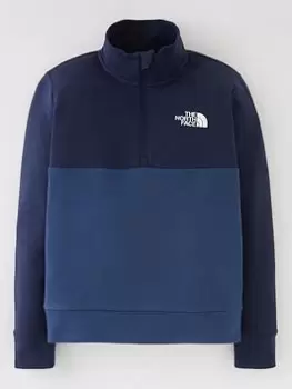 Image of Boys, The North Face Older Boy Slacker 1/4 Zip, Navy, Size S=7-8 Years