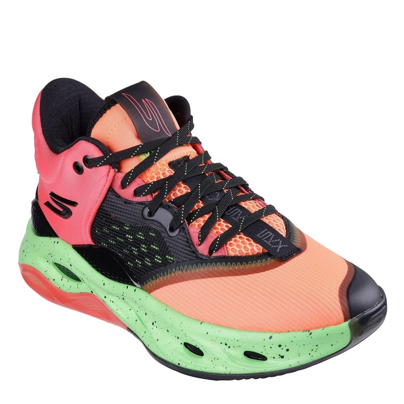 Image of Skechers Float Basketball Trainers Mens Orange/Green male 6 (39.5)