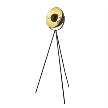 Image of Searchlight Blink - 1 Light Floor Lamp Matt Black, Gold, E27