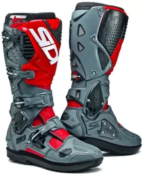 Image of Sidi Crossfire 3 SRS Motocross Boots Black Grey Red
