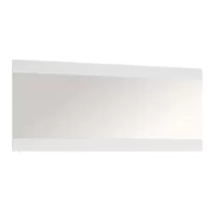 Image of Chelsea Wall Mirror 164cm Wide In White With Oak Effect Trim