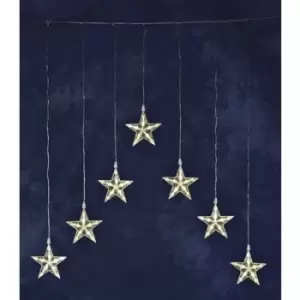 Image of Konstsmide Curtain light (stars) Outside 24 V EEC: G (A - G) 35 LED (monochrome) Warm white (W x H) 75cm x 116 cm