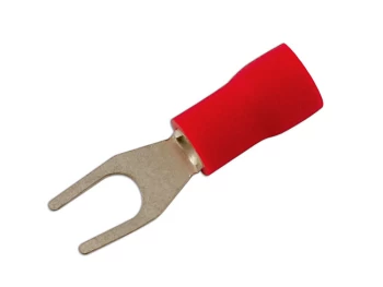 Image of Fork Terminal 4.0mm Red Pk 100 Connect 30151
