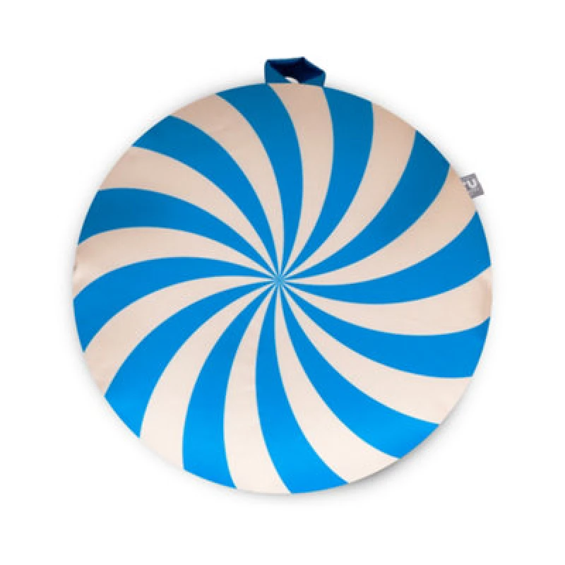 Image of rucomfy Beanbags Rucomfy Indoor Or Outdoor Floor Cushion Bean Bag - Blue Cirque Chic Water Resistant Seat