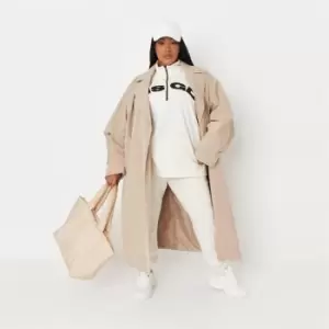 Image of Missguided Fleeceback Joggers - Cream