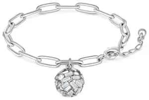 Image of Lipsy Silver Coloured Baguette Sphere Glass Charm Bracelet