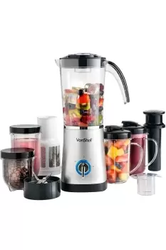 Image of VonShef 220W 4 in 1 Blender, Juicer and Grinder 17 Piece Set - Silver