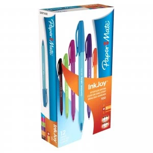 Image of Paper Mate InkJoy 100 CAP Ball Pen Med Tip Assorted PK12