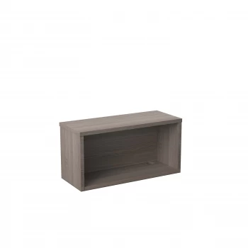 Image of Reception Modular 800W Straight Hutch Unit - Grey Oak