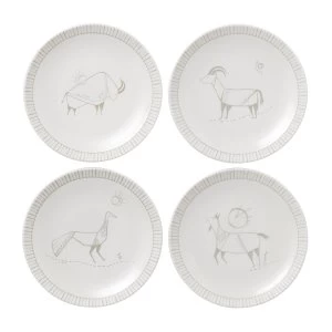Image of Royal Doulton Ellen DeGeneres 4 Cave Animals Plates 15cm