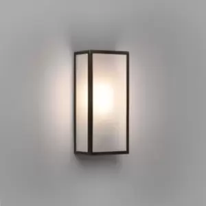Image of Messina Outdoor LED Wall Lantern Bronze Frosted IP44, E27