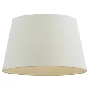 Image of 18" Inch Round Tapered Drum Lamp Shade Ivory Linen Fabric Cover Simple Elegant