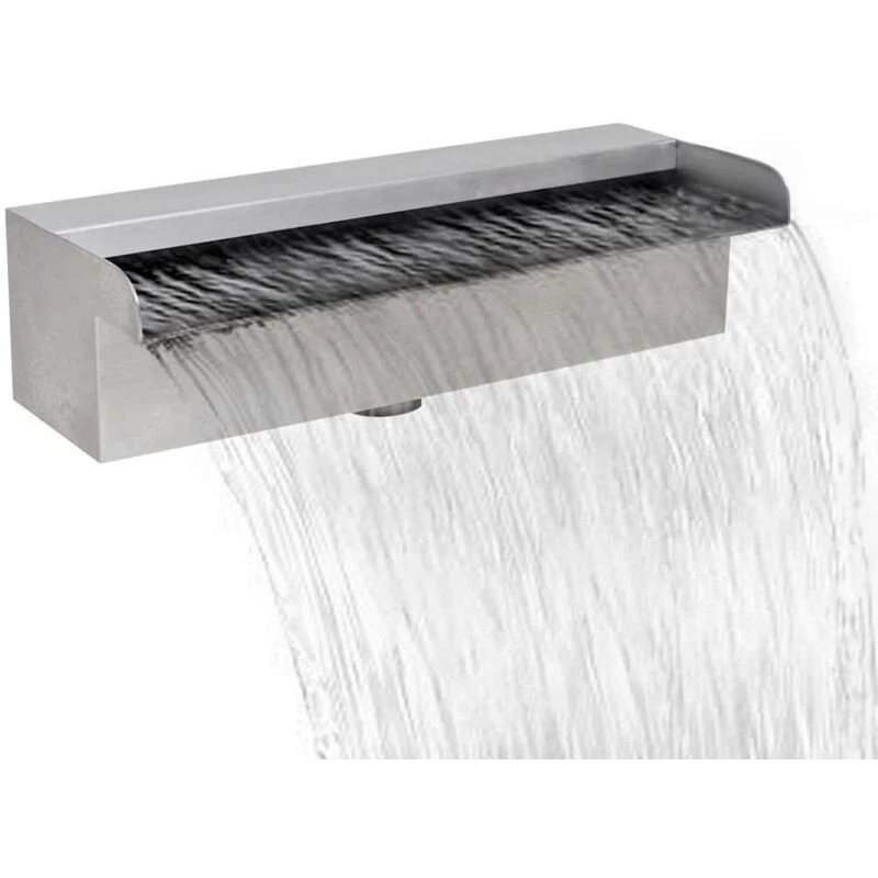 Image of VIDAXL Vidaxl - Rectangular Waterfall Pool Fountain Stainless Steel 30cm 8718475925859