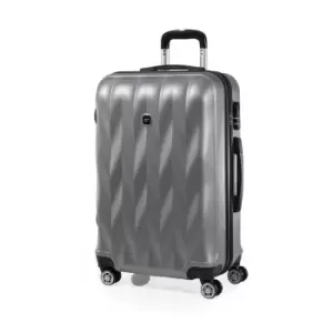 Image of Gino Ferrari Nexem GFL00442-M Medium Silver Trolley Suitcase
