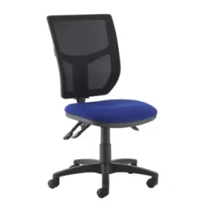 Image of Altino mesh back asynchro operator chair with seat depth adjustment and no arms - blue