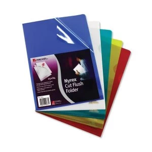 Image of Rexel Nyrex A4 Cut Flush Folders Red - 1 x Pack of 25 Folders
