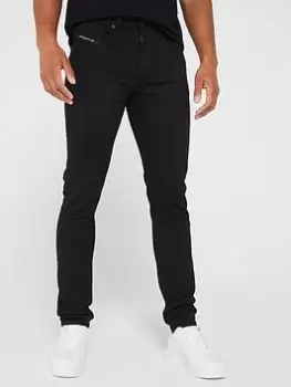Image of Diesel 2019 D-Strukt Slim Fit Jeans - Black, Size 36, Length Regular, Men