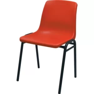 Image of Polypropylene H/D Stacking Chair Red