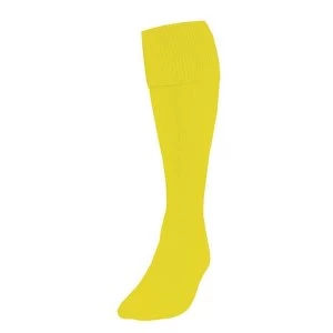 Image of Precision Plain Football Socks Yellow UK Size 3-6