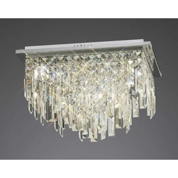 Image of Maddison square ceiling light 6 bulbs polished chrome / crystal