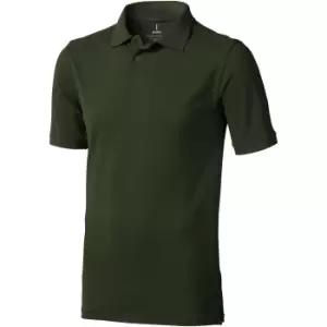 Image of Elevate Mens Calgary Short Sleeve Polo (S) (Army Green)