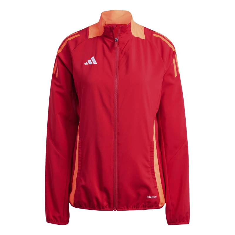 Image of adidas Womens Tiro24 Tracksuit Top Power Red female 6 (XXS)