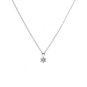 Image of Diamonfire Silver White Zirconia Solitaire Pendant P4611