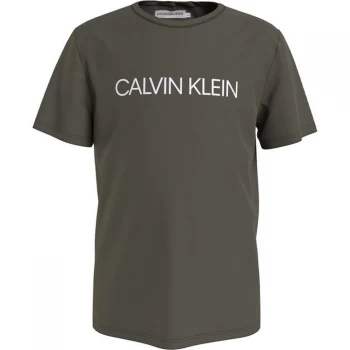 Image of Calvin Klein Boys Institution T Shirt - Grape Leaf LFH