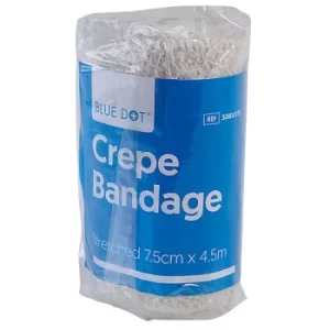 Image of Blue Dot 30BDCR75 Crepe Bandage 7.5cm x 4.5m Stretched