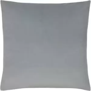 Image of Evans Lichfield Sunningdale Velvet Cushion Cover (50cm x 50cm) (Platinum)