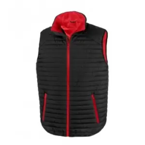 Image of Result Adults Unisex Thermoquilt Gilet (XL) (Black/Red)